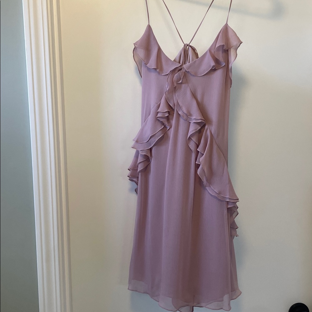 Elegant Lilac Ruffled Dress Size Small NWT